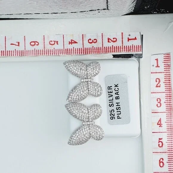 925 Sterling Silver Cubic Zircon Earrings, UU1P7A7113